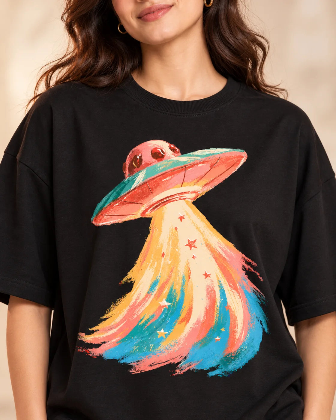 Peach Mirage Oversized French Terry T-Shirt #StrangeSignals