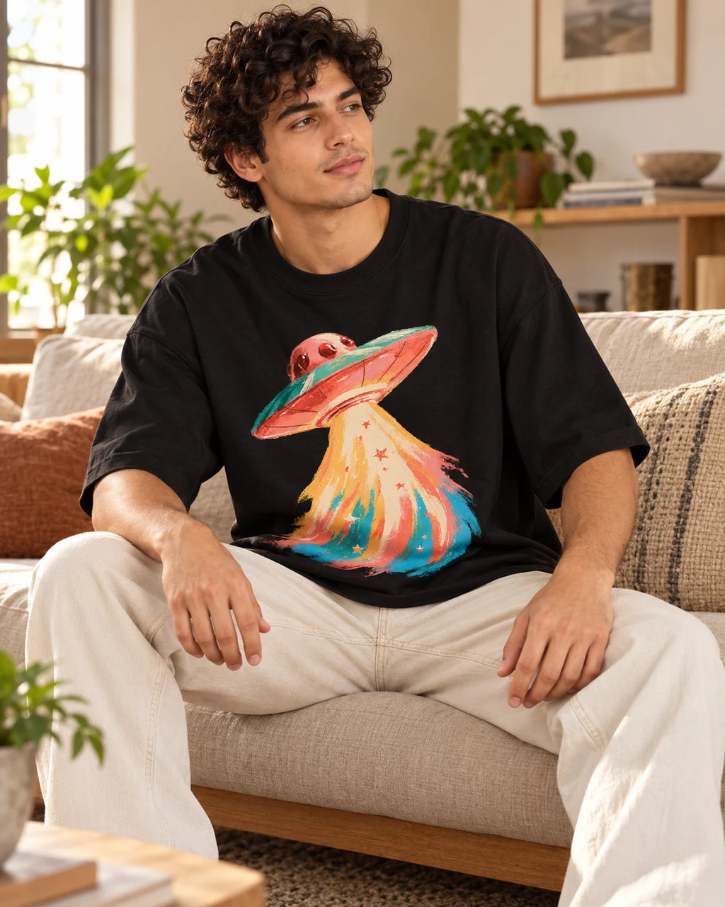 Peach Mirage Oversized French Terry T-Shirt #StrangeSignals