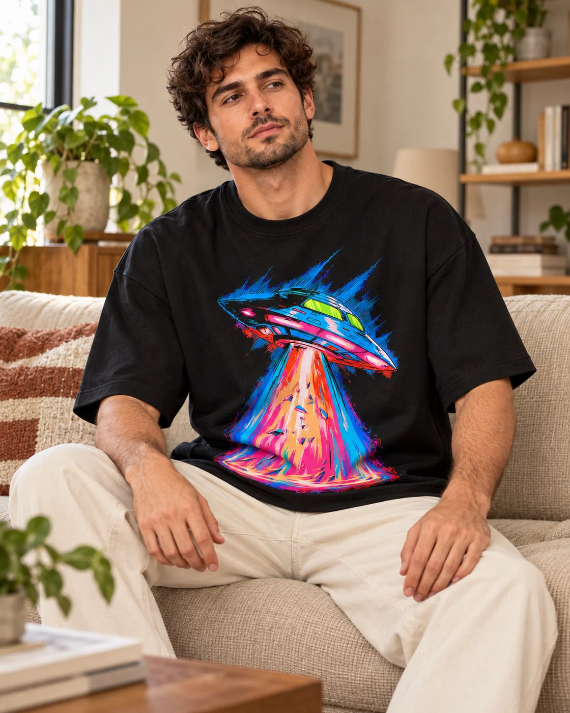 Hyperdrive Signal Oversized French Terry T-Shirt #StrangeSignals