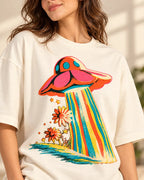Cosmic Garden Oversized French Terry T-Shirt #StrangeSignals