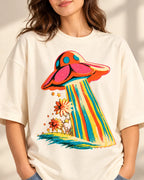 Cosmic Garden Oversized French Terry T-Shirt #StrangeSignals