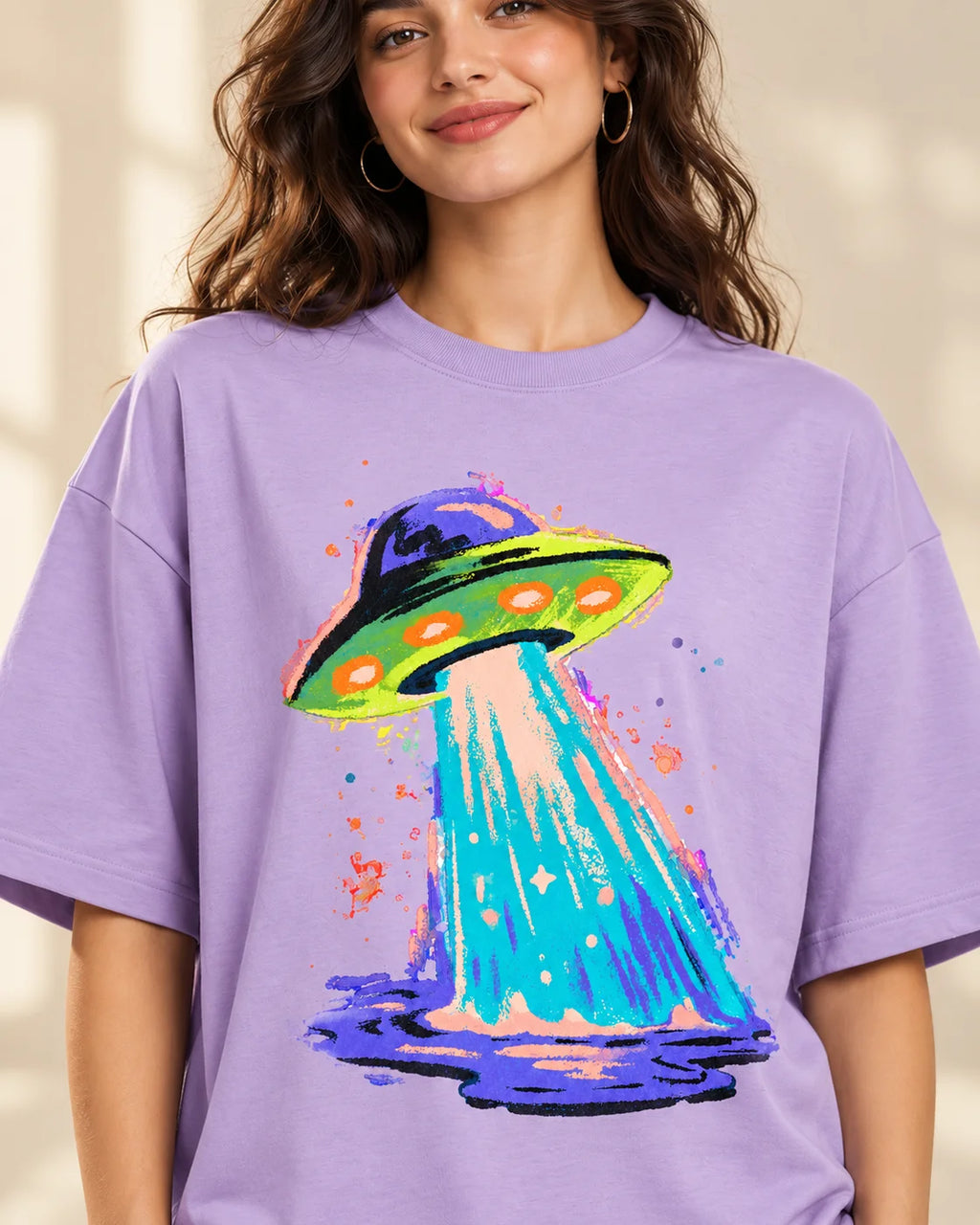 Electric Lagoon Oversized French Terry T-Shirt #StrangeSignals