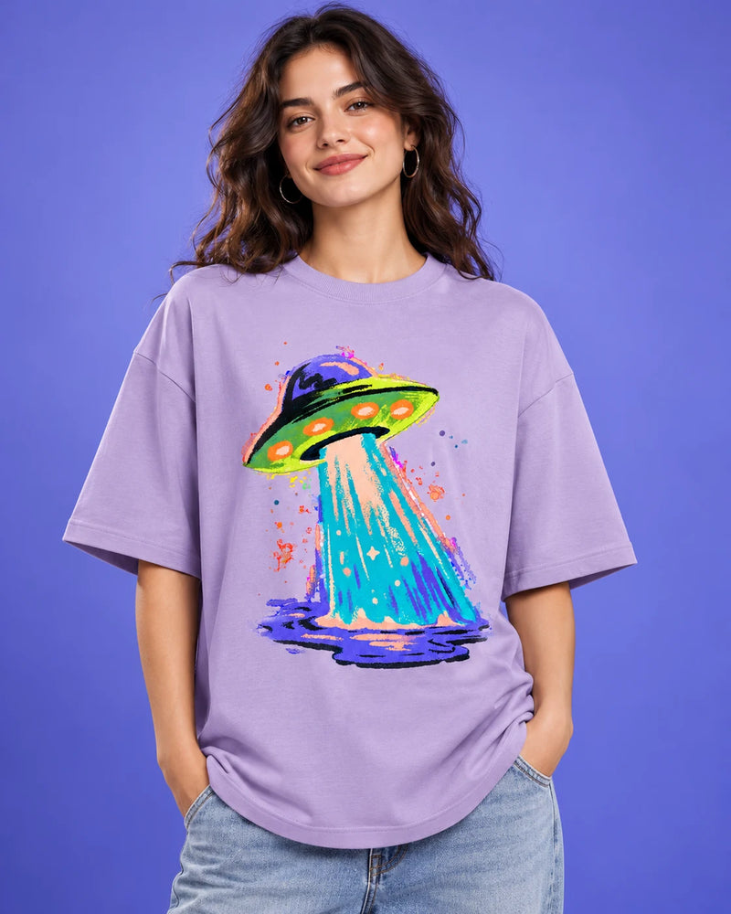 Electric Lagoon Oversized French Terry T-Shirt #StrangeSignals