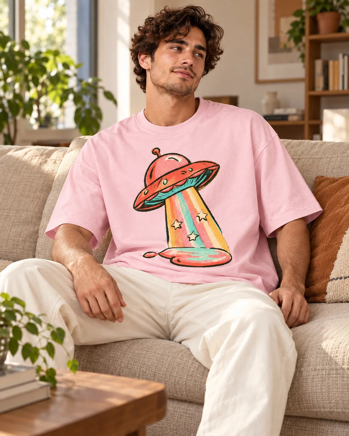 Candy Orbit Oversized French Terry T-Shirt #StrangeSignals