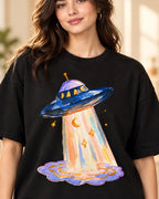 Lunar Haze Oversized French Terry T-Shirt #StrangeSignals