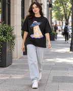 Lunar Haze Oversized French Terry T-Shirt #StrangeSignals