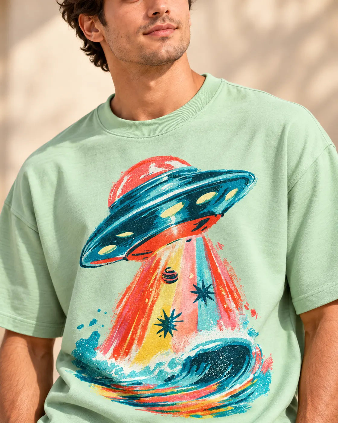 Tidal Transit Oversized French Terry T-Shirt #StrangeSignals