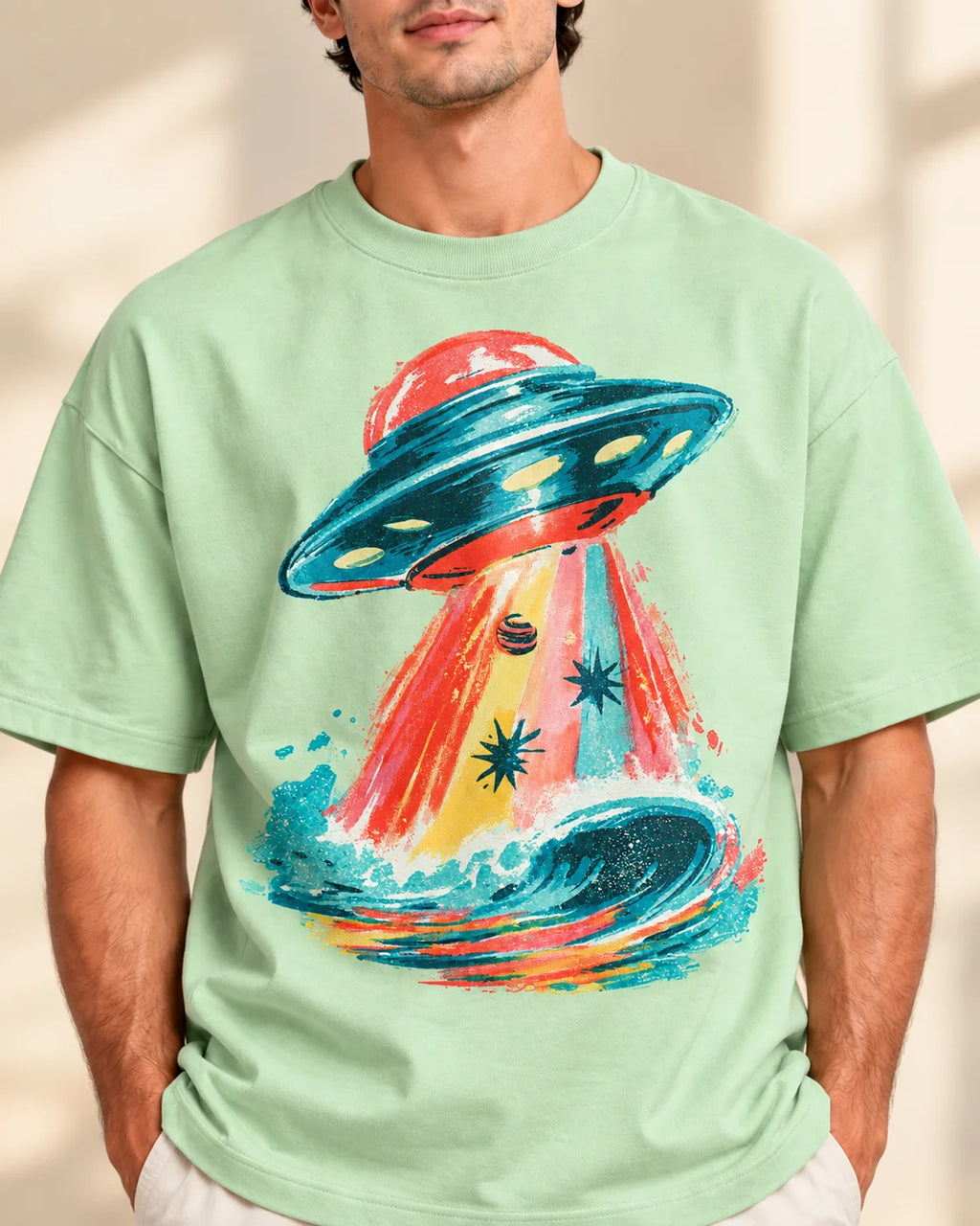 Tidal Transit Oversized French Terry T-Shirt #StrangeSignals