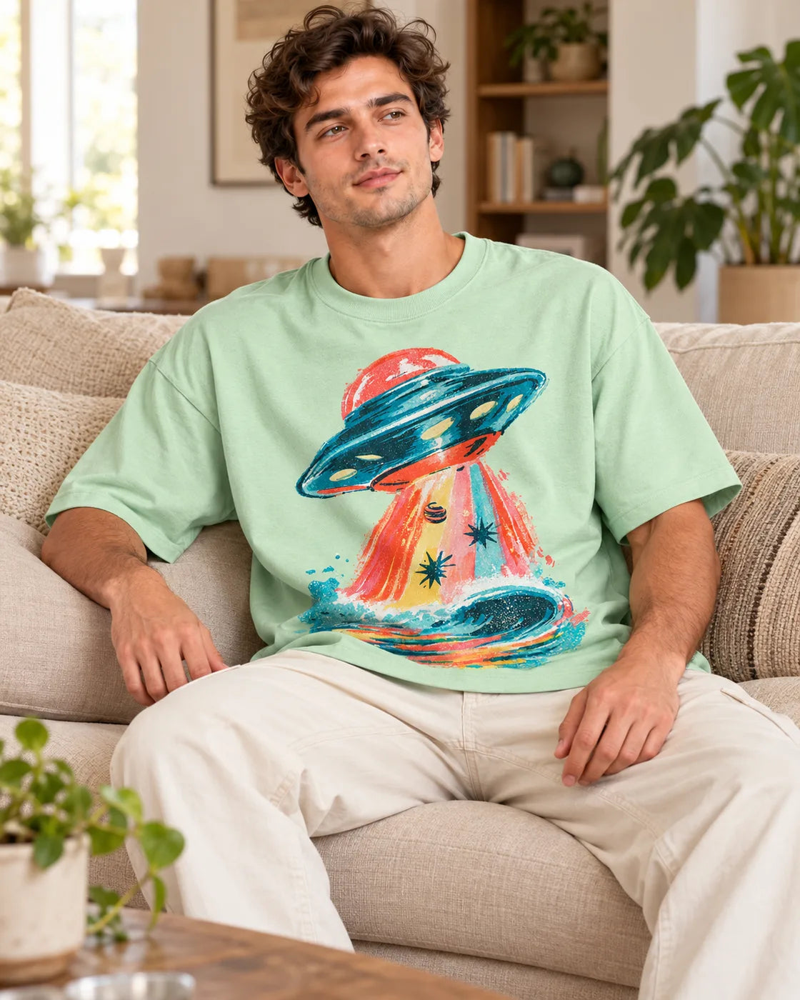 Tidal Transit Oversized French Terry T-Shirt #StrangeSignals