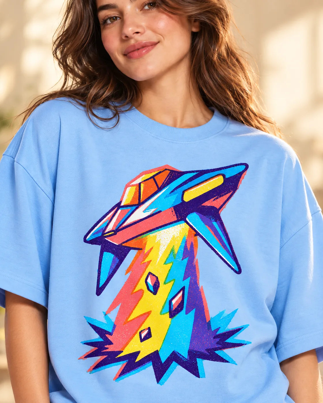 Prism Strike Oversized French Terry T-Shirt #StrangeSignals