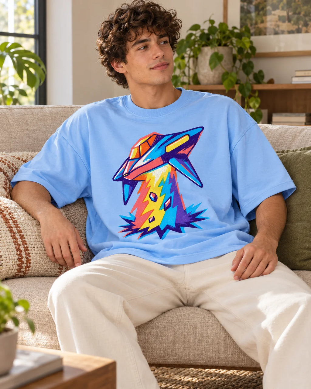 Prism Strike Oversized French Terry T-Shirt #StrangeSignals