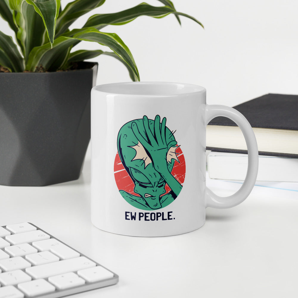 Alien Facepalm Coffee Mug — detail view 5
