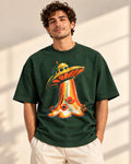 French terry oversized t-shirt with Solar Petals print