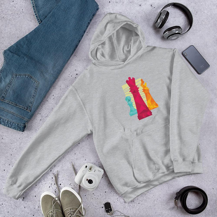 Chess Pieces Unisex Hooded Sweatshirt