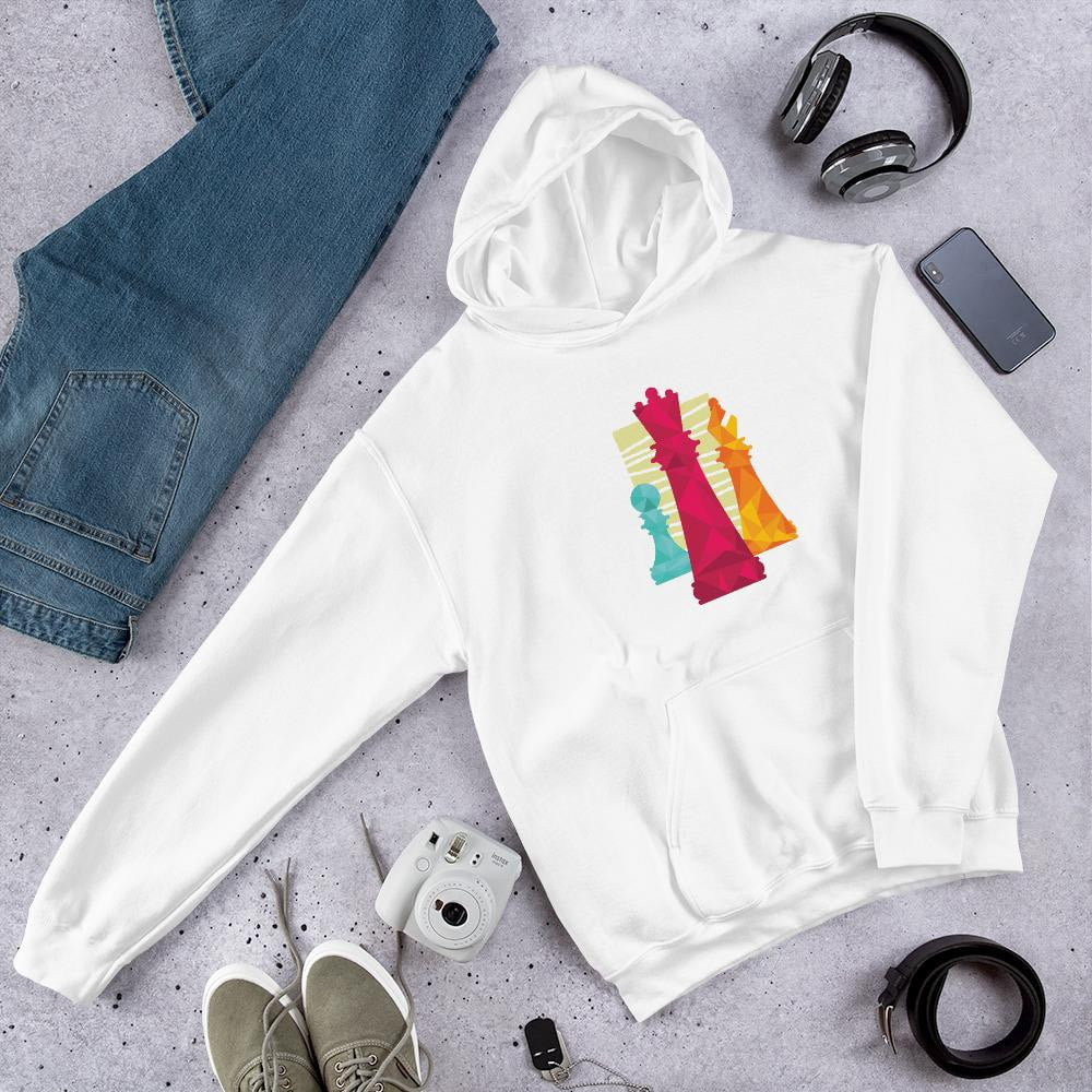 Chess Pieces graphic hoodie – Fourth Dimension Club