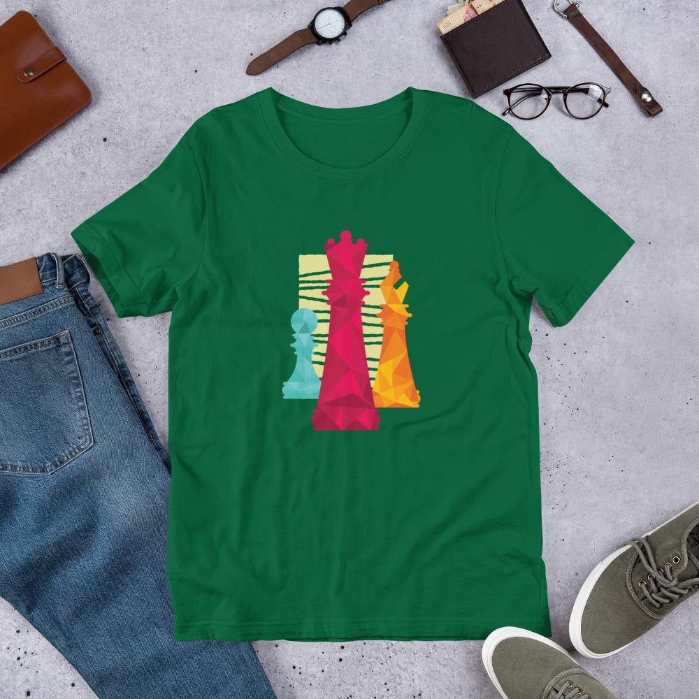 Chess Pieces Half Sleeve T-Shirt — Green
