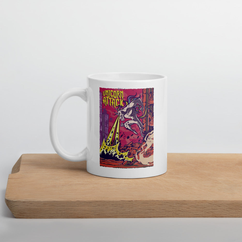 Unicorn Attack Coffee Mug — back view