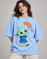 Comet Kite Oversized French Terry T-Shirt #LittleVisitors