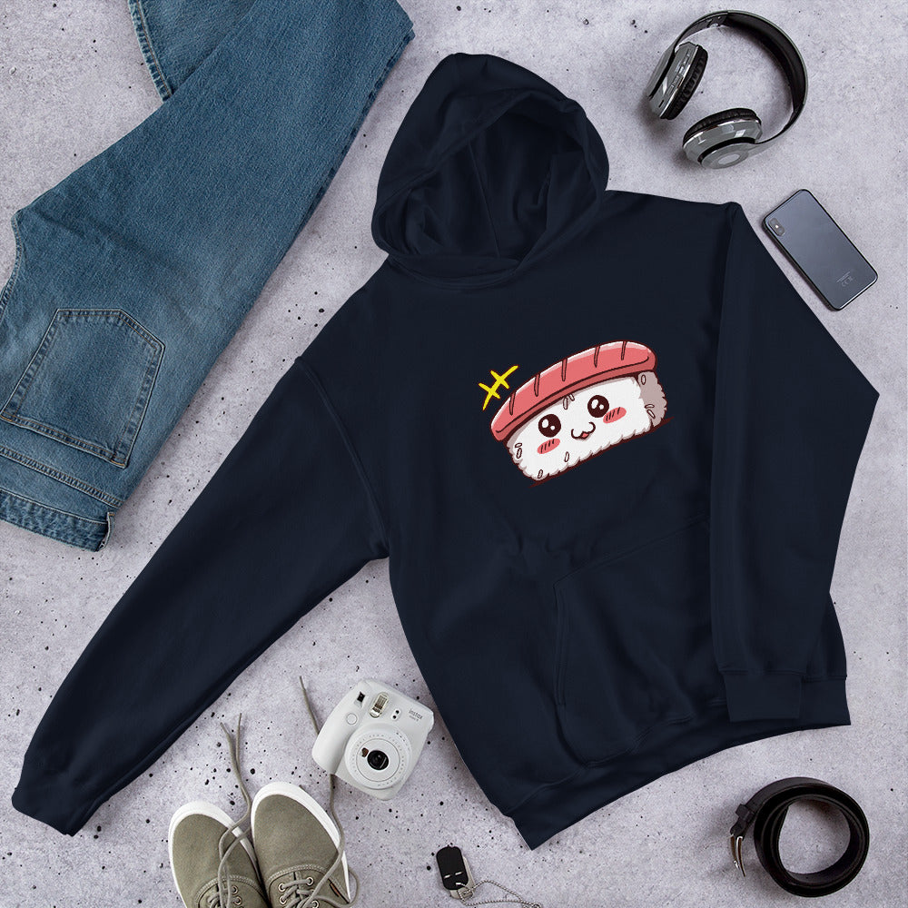 Cute Sushi Unisex Hooded Sweatshirt — Navy
