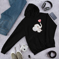 Cute Baby Elephant Unisex Hooded Sweatshirt — Black