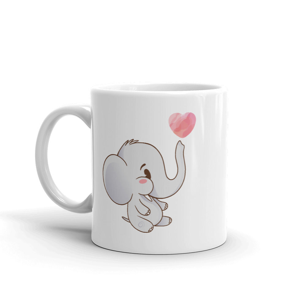 Cute Baby Elephant Coffee Mug — detail view 2
