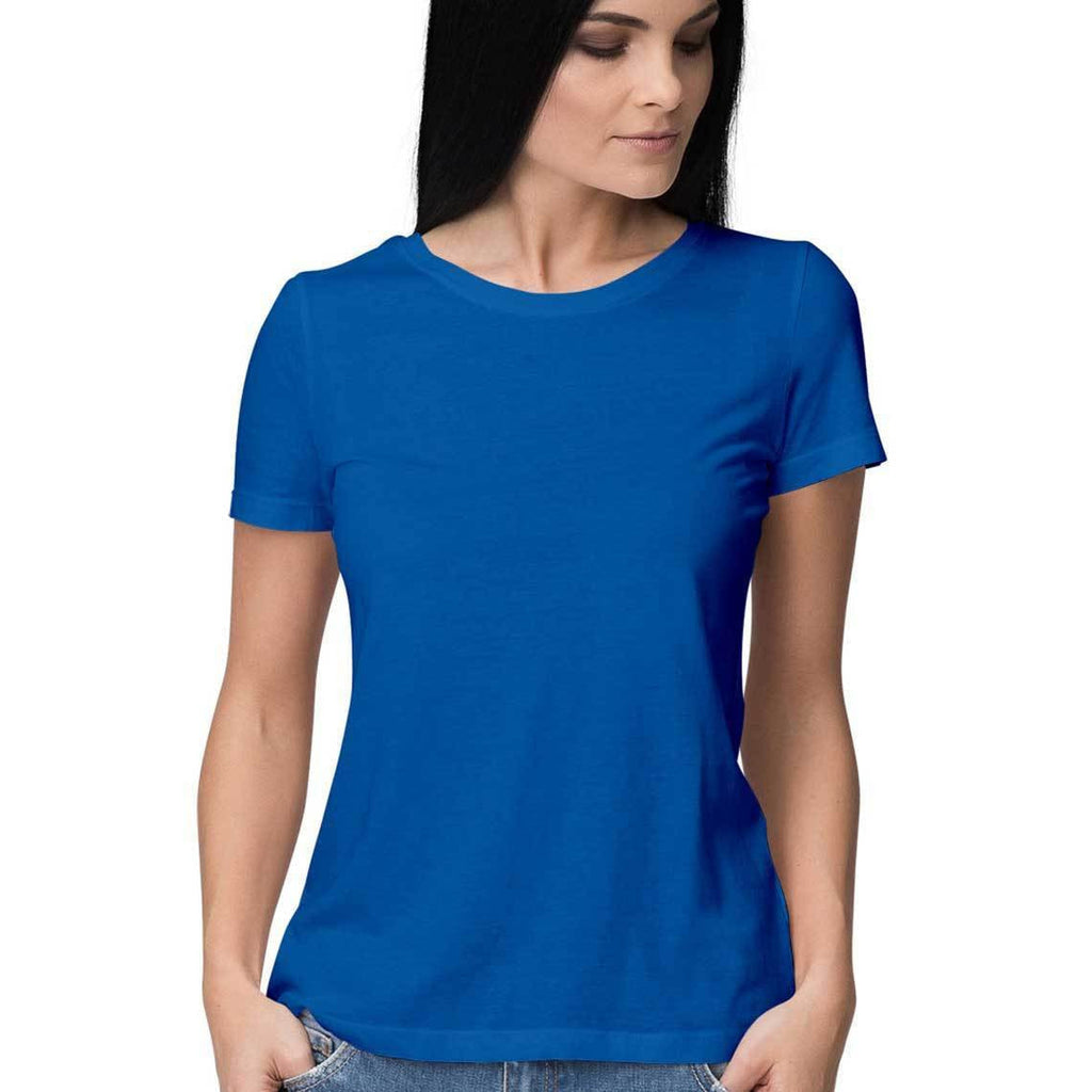 Women's Plain Half Sleeve T-Shirt — Royal Blue