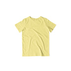 Kid's Plain Half Sleeve T-Shirt — Butter Yellow