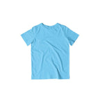 Kid's Plain Half Sleeve T-Shirt — Sky Blue