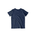 Kid's Plain Half Sleeve T-Shirt — Navy Blue