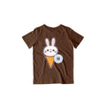 Cute Rabbit Kid's T-Shirt — Coffee Brown