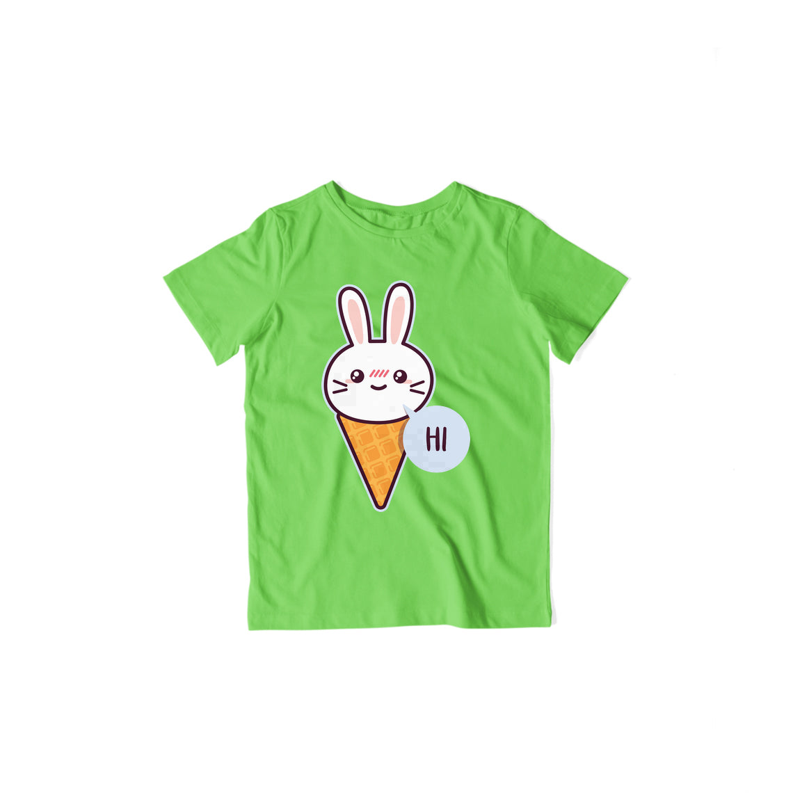 Cute Rabbit Kid's T-Shirt — Liril Green
