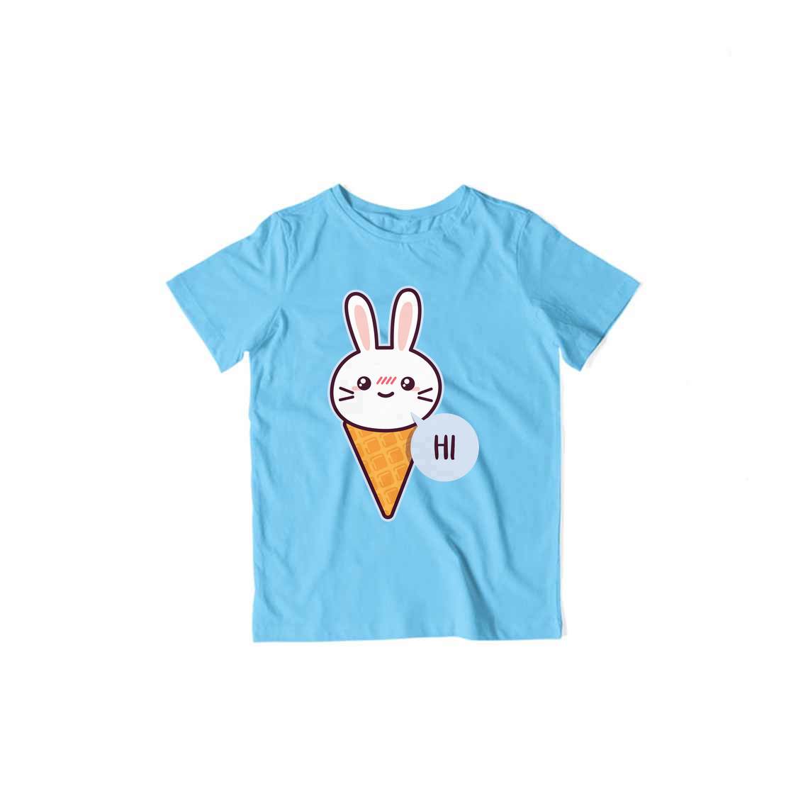 Cute Rabbit Kid's T-Shirt — Sky Blue