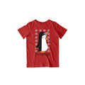 Penguin Unicorn Kid's T-Shirt — Red