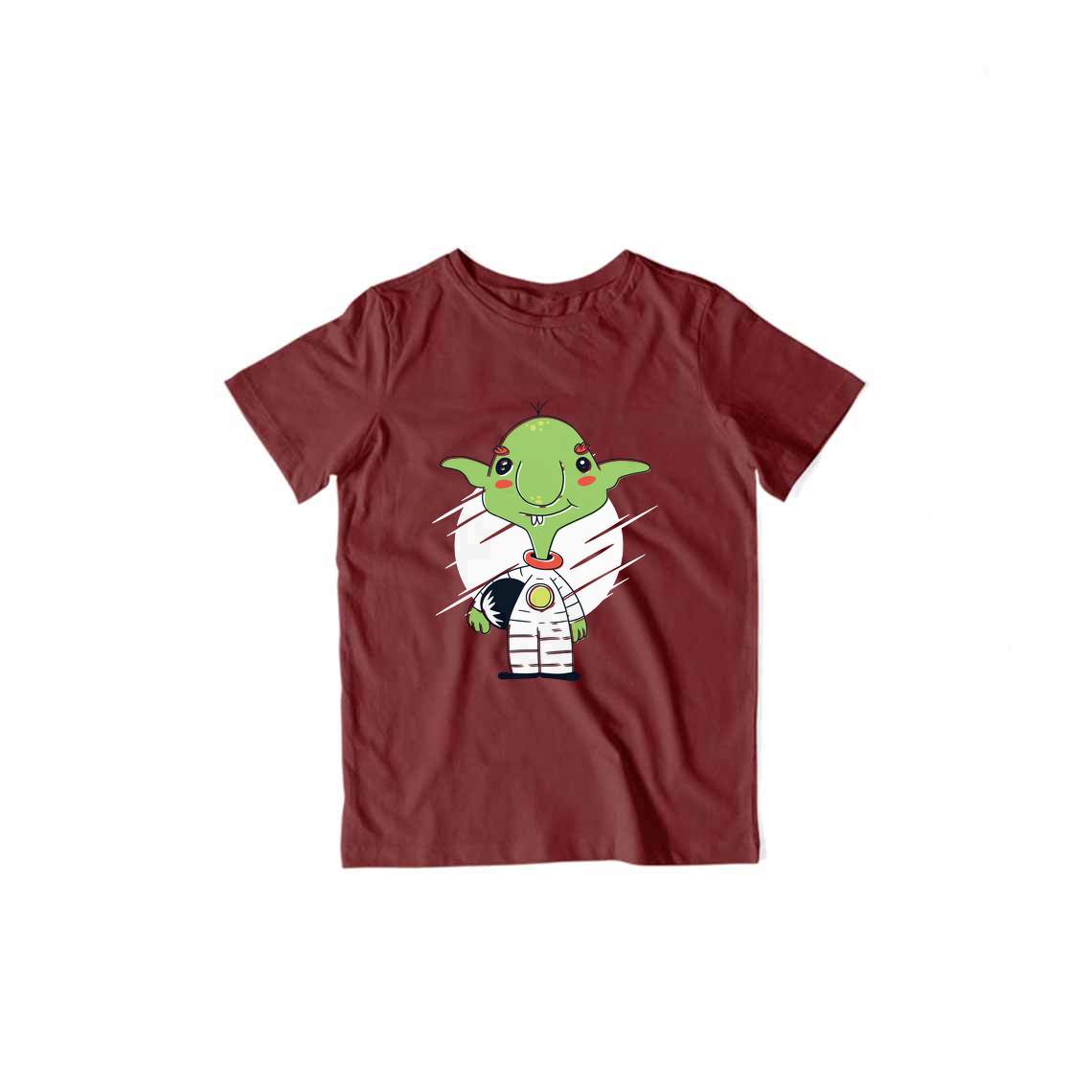 Goblin Astronaut Kid's T-Shirt — Maroon