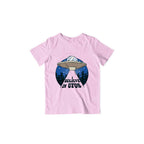 Believe in UFO Kid's T-Shirt — Light Pink