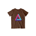 Infinite Retro Triangle Kids T-Shirt — Coffee Brown