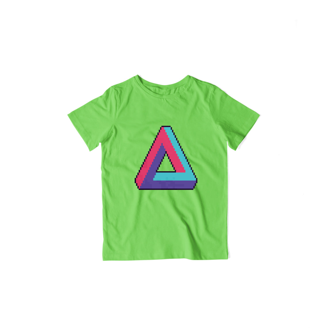 Infinite Retro Triangle Kids T-Shirt — Liril Green