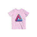 Infinite Retro Triangle Kids T-Shirt — Light Pink