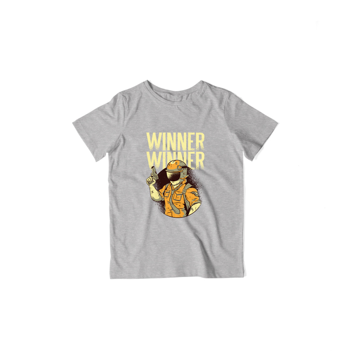 Winner Kids T-Shirt — Melange Grey