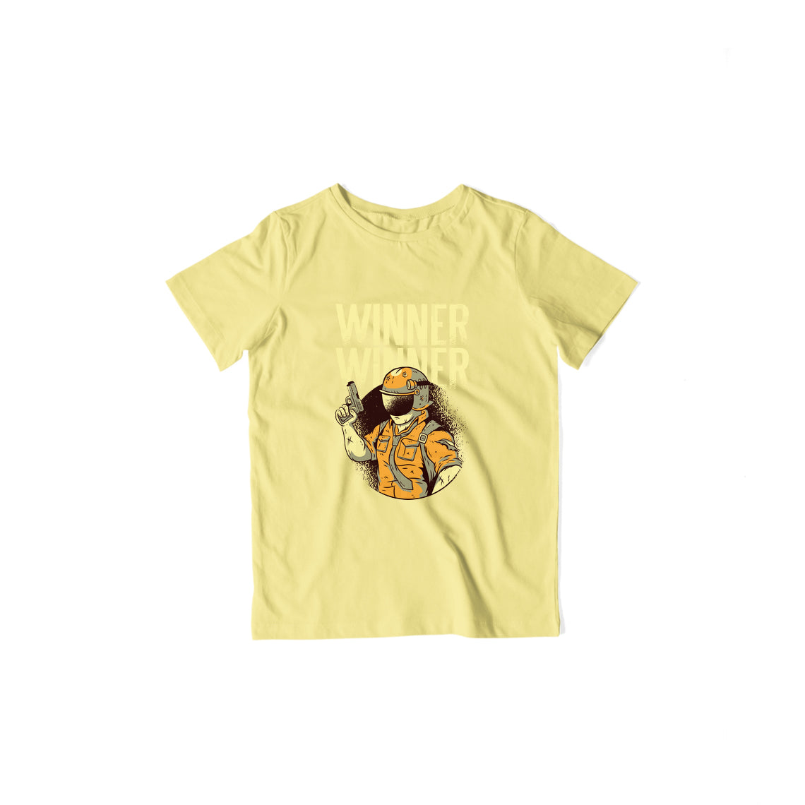 Winner Kids T-Shirt — Butter Yellow