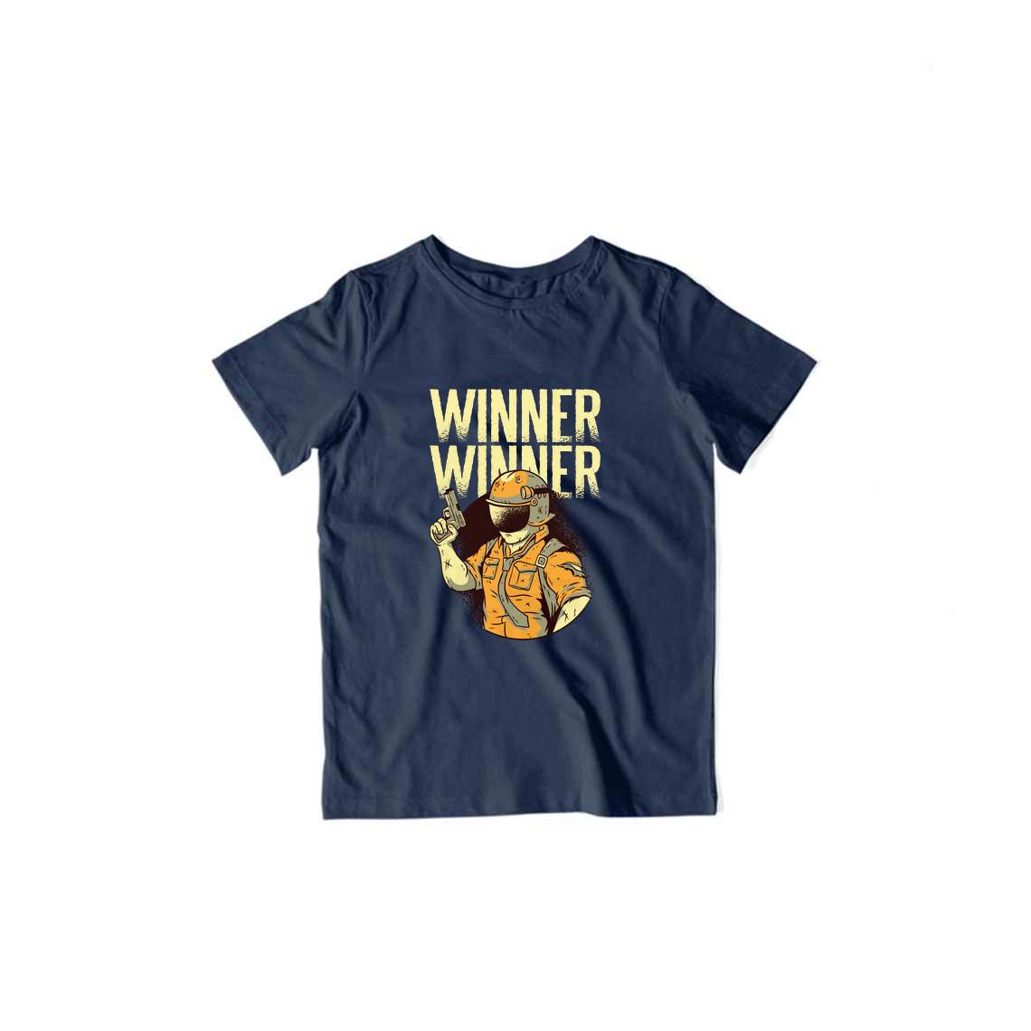 Winner Kids T-Shirt — Navy Blue