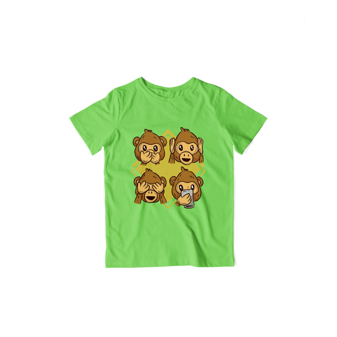 Modern Monkey Kids T-Shirt — Liril Green
