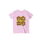 Modern Monkey Kids T-Shirt — Light Pink