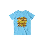 Modern Monkey Kids T-Shirt — Sky Blue