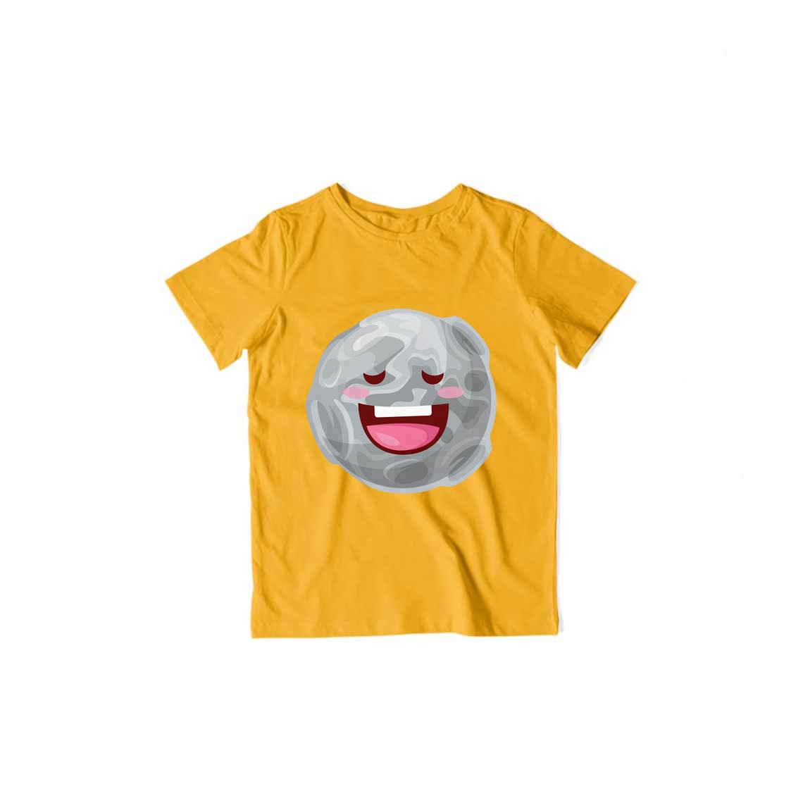 Happy Moon Kid's T-Shirt — Golden Yellow