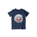 Happy Moon Kid's T-Shirt — Navy Blue