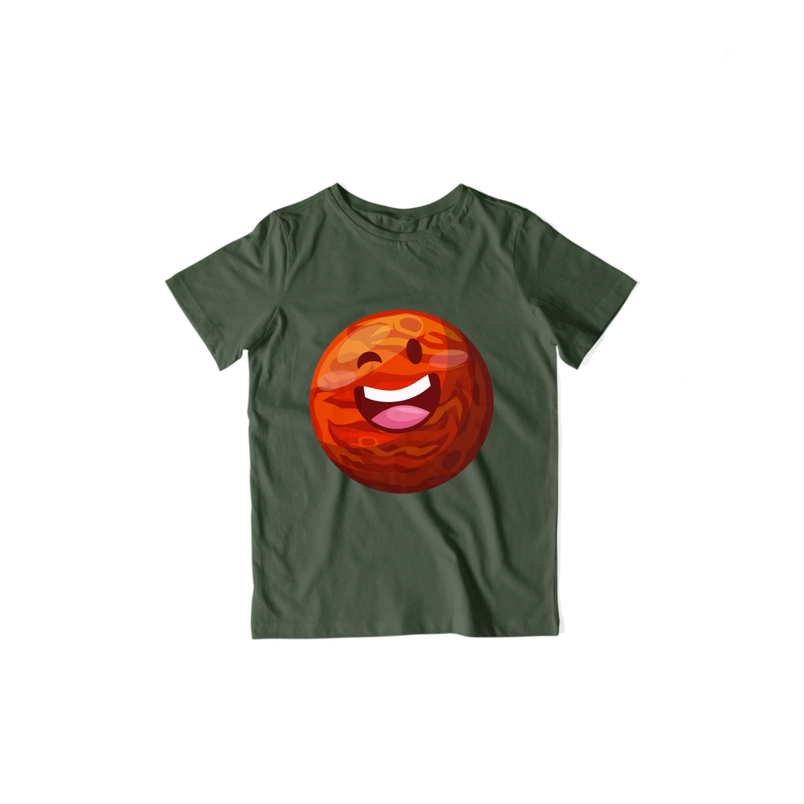 Happy Mercury Kid's T-Shirt — Olive Green