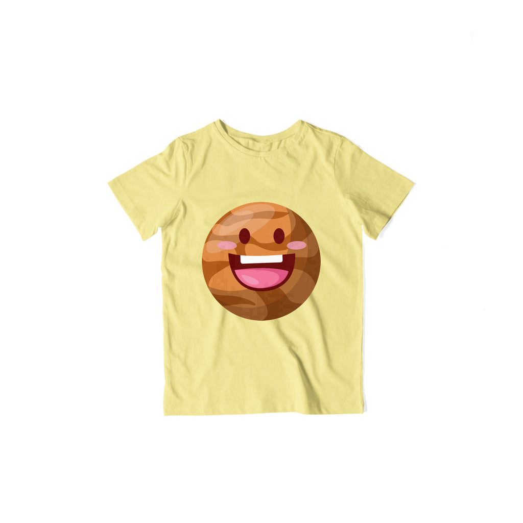 Happy Mars Kid's T-Shirt — Butter Yellow
