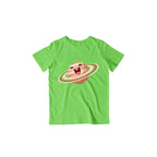 Happy Saturn Kid's T-Shirt — Liril Green