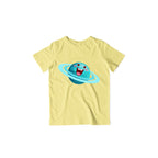 Happy Uranus kid's T-Shirt — Butter Yellow